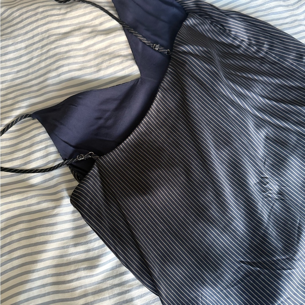 Cami NYC Olivia Pencil Stripe 100% Silk Tank - Picture 6 of 7